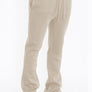 Mens Solid Fleece Flare Stacked PANTS