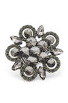 Crystal Flower Statement Stretch Ring