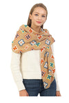 Multicolored Clover Printed Scarf