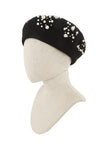 Pearl Charm Solid Wool Beret