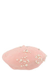 Pearl Charm Solid Wool Beret