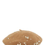 Pearl Charm Solid Wool Beret