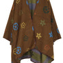 Multi Color and Geometric Pattern Poncho
