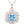 Aquamarine CZ Statement Pendant Necklace