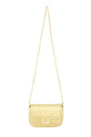 Chevron Quilted Square X Buckle Bag