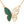 Green Malachite CZ Butterfly Pendant Necklace