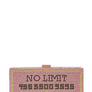 NO LIMIT YOLO Credit Card Rhinestone Clutch
