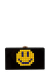 Pixelated Smiley Face Clutch Evening Bag