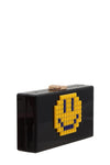 Pixelated Smiley Face Clutch Evening Bag