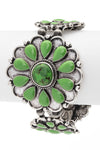 Stone Flower Western Stretch Bracelet