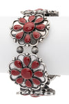 Stone Flower Western Stretch Bracelet