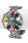 Stone Flower Western Stretch Bracelet