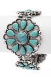 Stone Flower Western Stretch Bracelet