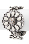 Stone Flower Western Stretch Bracelet