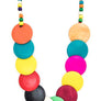 Mix Color Wooden Disk Long Necklace set