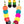 Mix Color Wooden Disk Long Necklace set