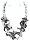 Large Sequins Statement Necklace Set