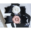 Camelia 5 Ribbon Hair Pins Black