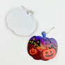 PUMPKIN ACRYLIC HOOK EARRINGS