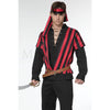 Mad Pirate 4 Pc Black Collared Black Red Halloween Cosplay Men's Costume Size XL