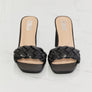 MMShoes Top of the World Braided Block Heel Sandals in Black