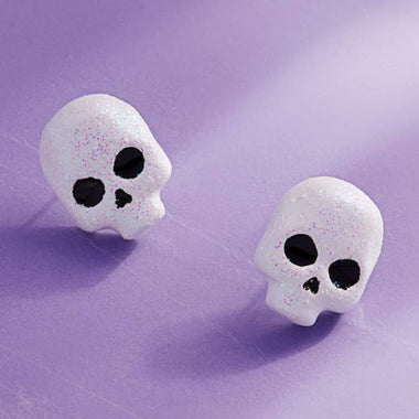 Halloween Skull Shaped Enamel Titanium Earring