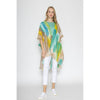 DIONA J BRUSH STROKE PRINT KIMONO ONE SIZE COLOR TAUPE