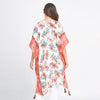 DIONA J PALM LEAF PRINT KIMONO ONE SIZE COLOR RED