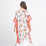 DIONA J PALM LEAF PRINT KIMONO ONE SIZE COLOR RED