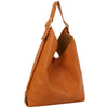 DIONA J SMOOTH SHOULDER HOBO BAG ONE SIZE COLOR BROWN