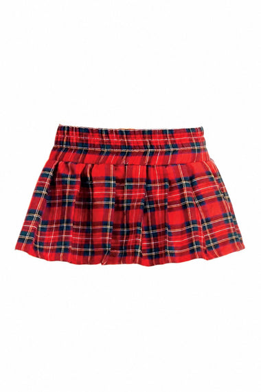 Music Legs Plaid Skirt with Zipper Closure