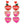 4-Tier Heart Shaped Apple' Teach,Love,Inspire' Teacher Appreciation Earring Pink