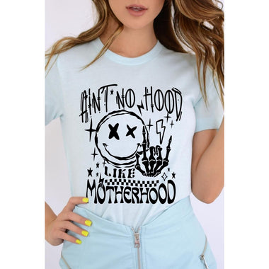 Diona J Motherhood Funny Mothers Day Graphic T Shirts Color Ice Blue Size M