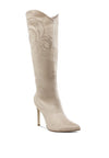 Becks Rhinestone Patterned Calf Boots