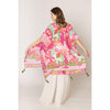 DIONA J FLORAL PRINT KIMONO ONE SIZE COLOR PINK