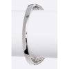 DIONA J CUBIC ZIRCONIA TEXTURE STATEMENT BANGLE RHODIUM/CLEAR