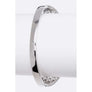 DIONA J CUBIC ZIRCONIA TEXTURE STATEMENT BANGLE RHODIUM/CLEAR