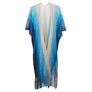 DIONA J TWO TONE LUREX KIMONO CARDIGAN ONE SIZE COLOR TURQUOISE