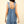 VERY J Shoulder Tie Washed Denim Mini Dress