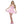 Women's 3 Pc Pink Doll Halter Neck Dress Halloween Cosplay Costume Set Size M/L