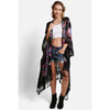DIONA J FLORAL LACE KIMONO ONE SIZE COLOR BLACK
