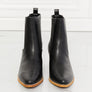 MMShoes Love the Journey Stacked Heel Chelsea Boot in Black