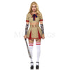 Robotic Doll Killer 4 Pc Khaki Women’s Halloween Cosplay Costume Set Sz M/L