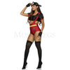 Flamin Fire Vixen 4 Pc Reflective Women’s Halloween Cosplay Costume Set Size S/M