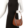 DIONA J SMOOTH CHAIN LINK DESIGN SHOULDER BAG COLOR BROWN