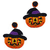 Halloween Beaded Pumpkin Earring