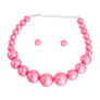 Pink Graduated Bubble Gum Pearls