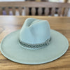 Wide brim panama hat in vegan felt