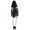 Bad Habit Nun Black & White Women's Halloween Cosplay Costume Set Size XL