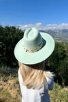 Structured wide brim Fedora with Embellishment